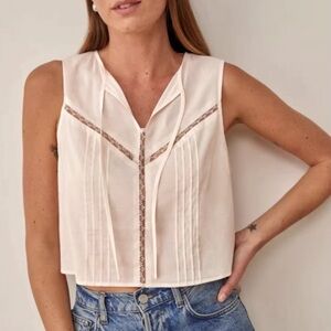 Reformation Knoll Top — Cream